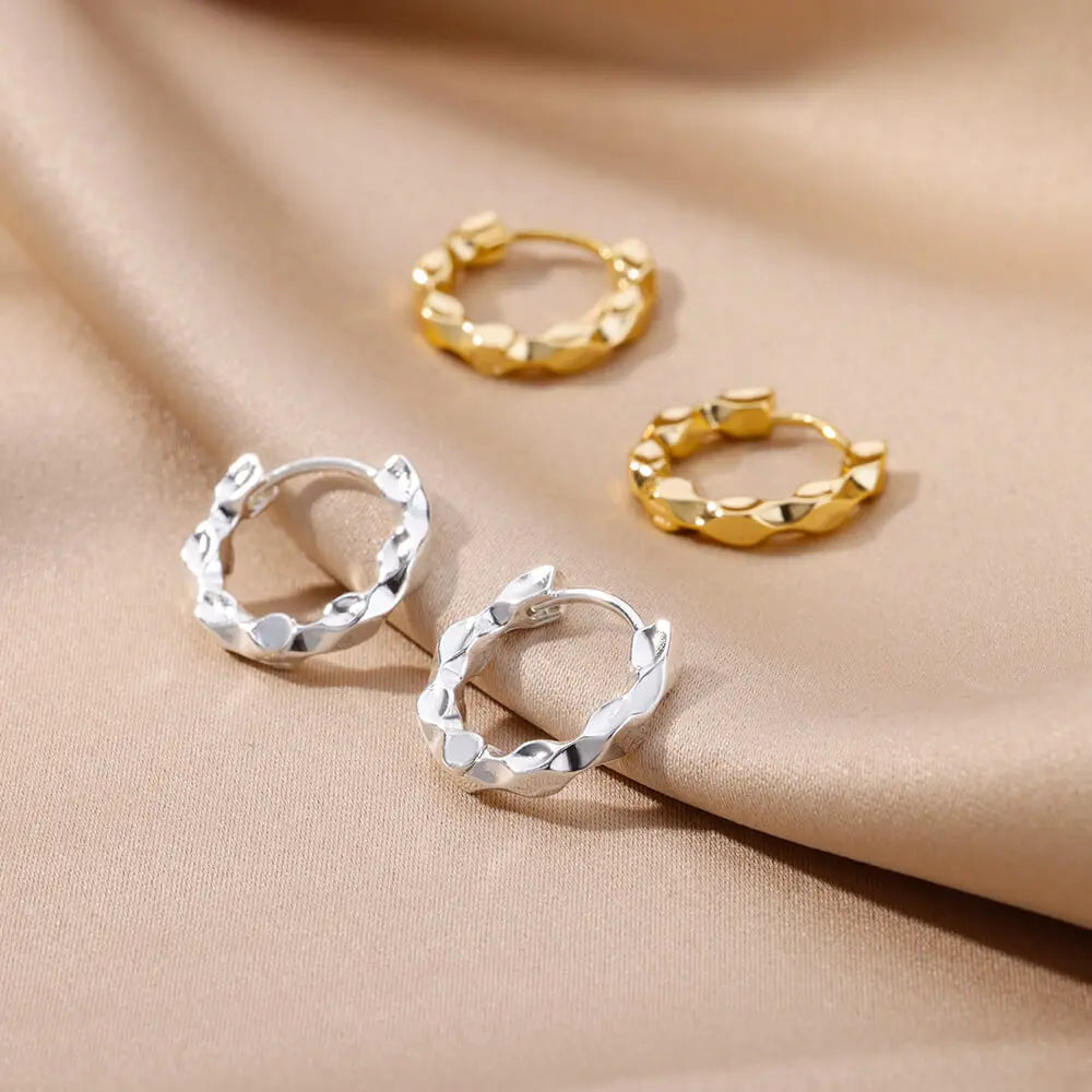 Pendientes redondos elegantes para mujeres y niñas, aretes de aro de acero inoxidable de lujo, joyería estética de compromiso de boda Vintage