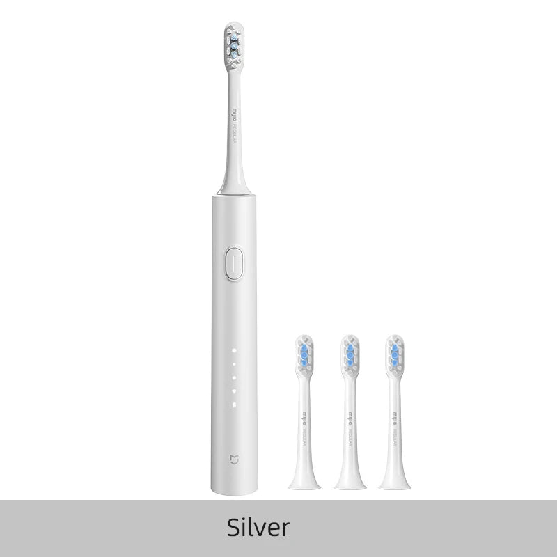 Juego de cepillos de dientes eléctricos sónicos Xiaomi MIJIA T302, 4 cabezales de cepillo, IPX8, resistente al agua, carga inalámbrica, cepillo de dientes electrónico