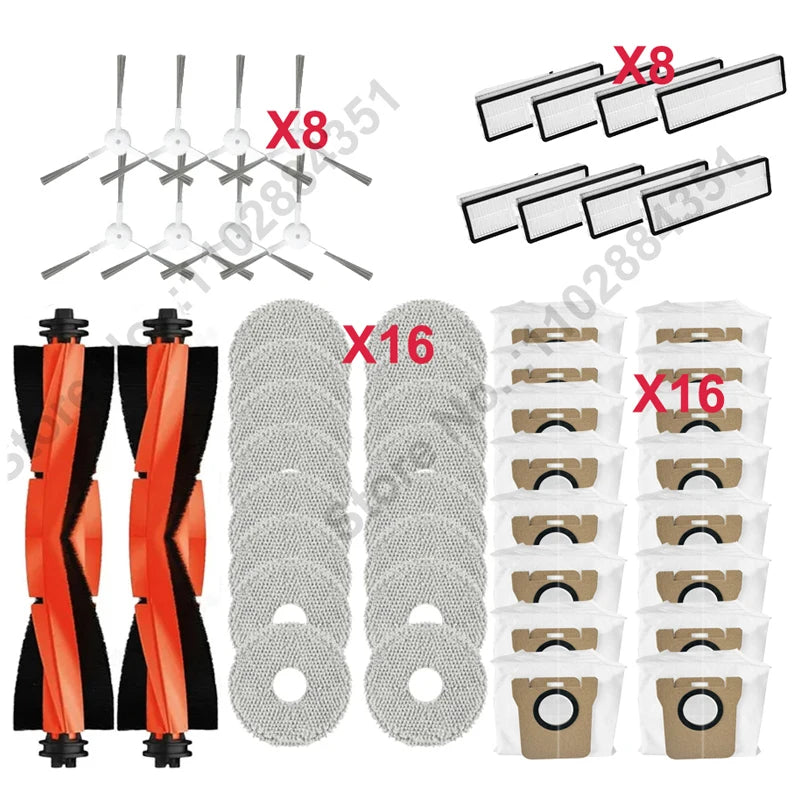 Compatible con Xiaomi Robot aspirador X20 + / X20 Plus, piezas de repuesto, accesorios, Cepillo Lateral principal, filtro Hepa, paño de mopa, bolsa para polvo