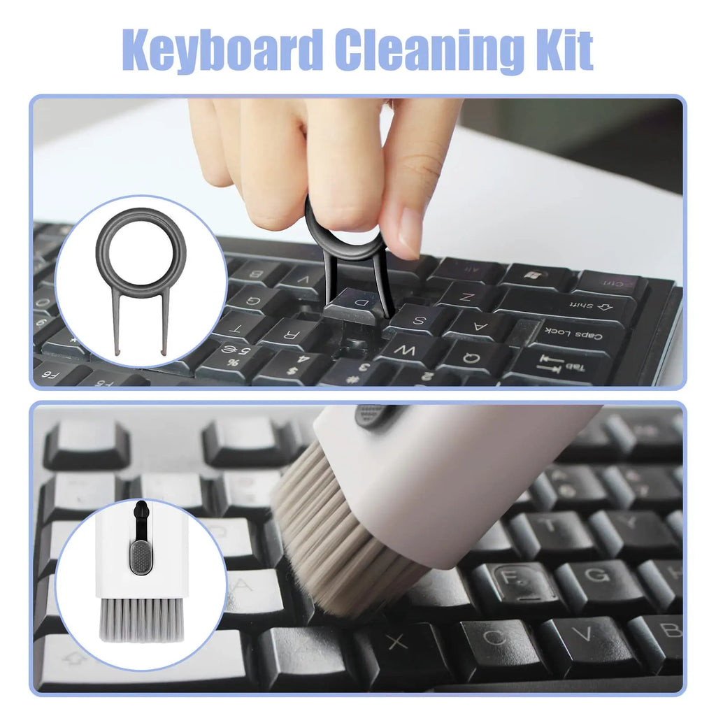Kit de cepillo de limpieza de teclado 5 en 1, extractor de teclas, limpiador de auriculares para Airpods Pro 1 2 3, caja de auriculares Bluetooth, herramientas de limpieza