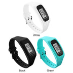 Pulsera con podómetro LED para adultos y niños, reloj de Fitness multifunción con pantalla de tiempo, contador de pasos, contador de calorías, 12/24H