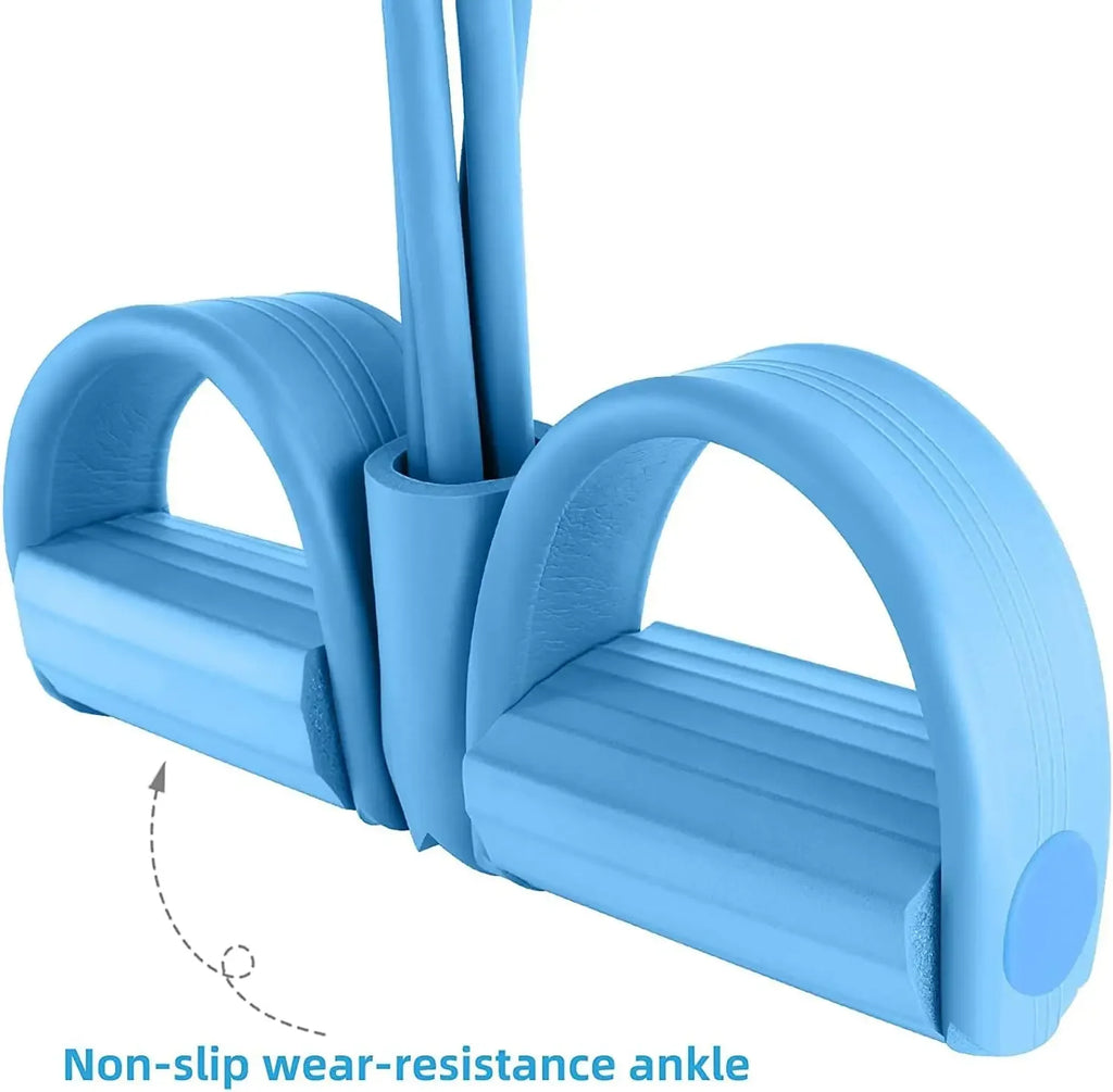 Tensor de banda de resistencia de 4 niveles con asas antideslizantes - Equipo de fitness en casa para entrenamiento muscular abdominal Yoga abdominal