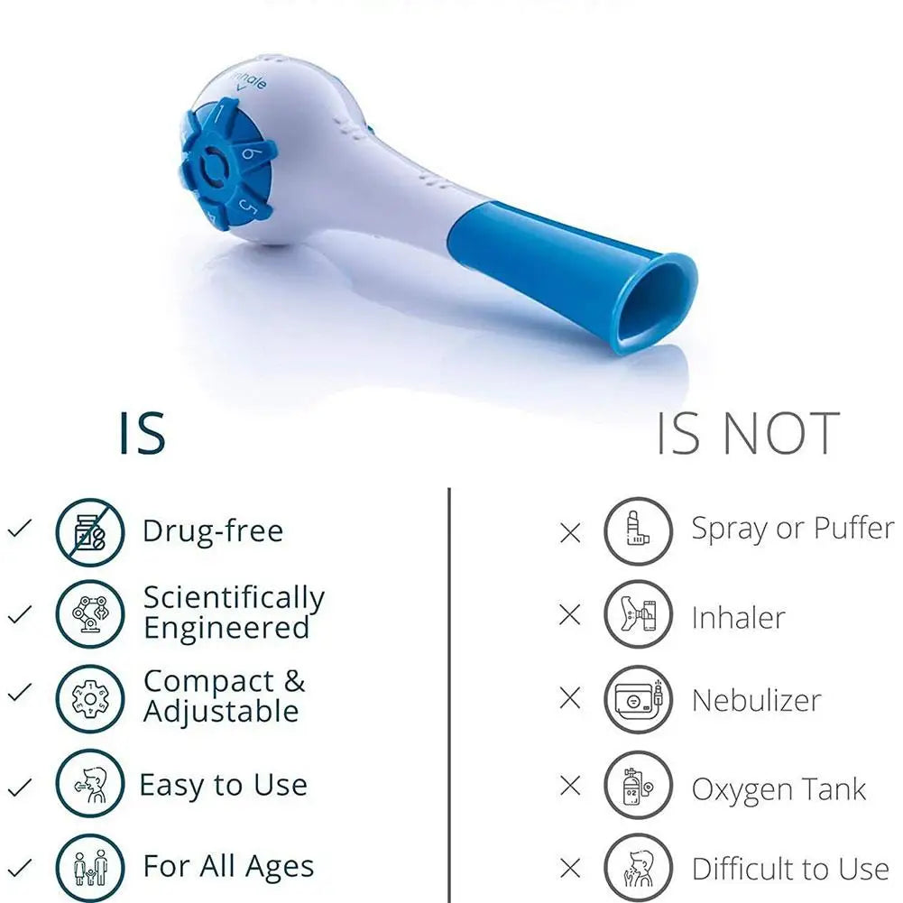 Entrenador de respiración, herramienta de entrenamiento de expansión pulmonar portátil de resistencia ajustable, aumenta la capacidad pulmonar, ejercitador Abdominal para correr