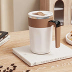 Taza mezcladora de 400ML, taza de café con pantalla LED de temperatura, taza autoagitadora de café y leche con rotación magnética de acero inoxidable 316