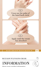 3/5 piezas BIOAQUA Crema de manos de arroz blanco, blanqueadora, hidratante, nutritiva, antienvejecimiento, productos para el cuidado de la piel de las manos