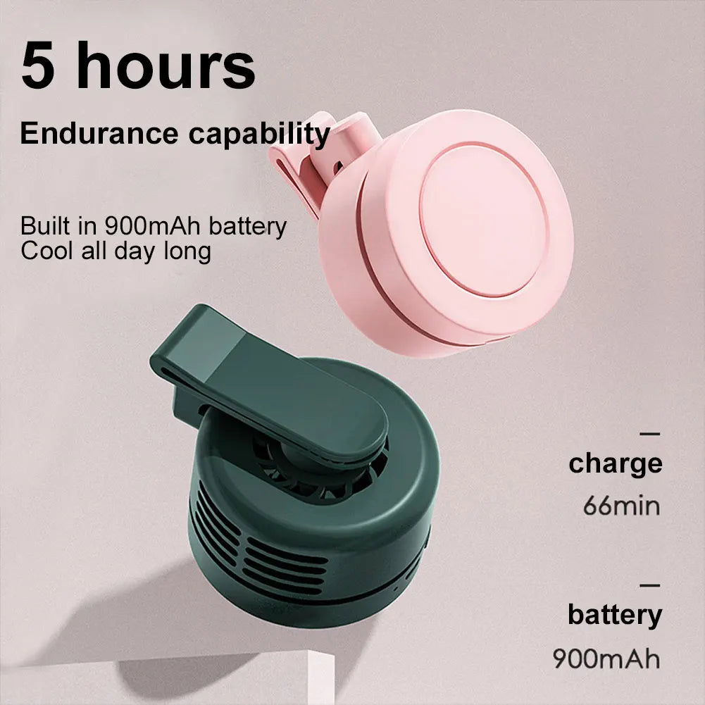 Mini ventilador con Clip con ventilador de camisa de 3 velocidades, batería recargable, ventilador Personal para ropa corporal para exteriores, ventilador de cintura de refrigeración de cuerpo completo