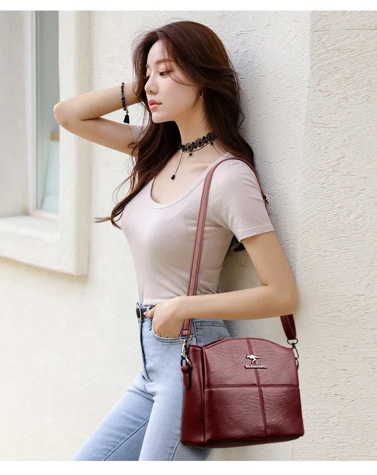 Bolso de mano bordado para mujer, bolsos de cuero de alta calidad para mujer, bolso de hombro para mujer, bolsos cruzados pequeños para mujer, bolso principal 2024