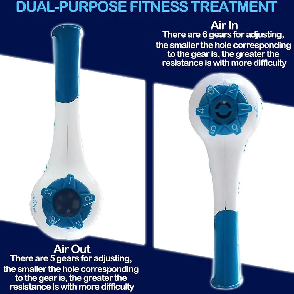Entrenador de respiración, herramienta de entrenamiento de expansión pulmonar portátil de resistencia ajustable, aumenta la capacidad pulmonar, ejercitador Abdominal para correr