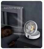 Ventilador portátil con Control remoto para colgar en la pared, ventilador plegable eléctrico recargable por Usb, luz nocturna, Enfriador de aire para el hogar, nuevo, 2023