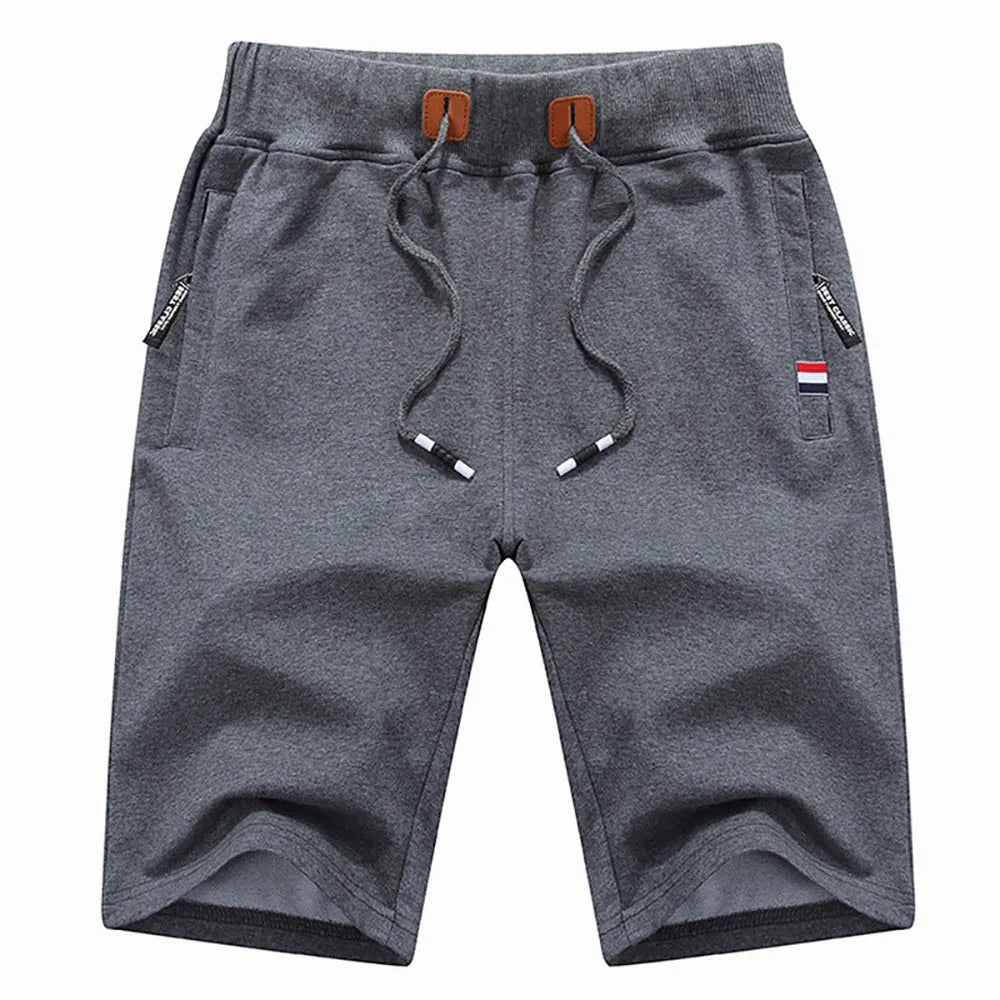Pantalones cortos informales para hombre, novedad de verano, pantalones cortos informales a la moda para hombre, pantalones cortos transpirables de Color sólido para Fitness, pantalones cortos con cordón para hombre