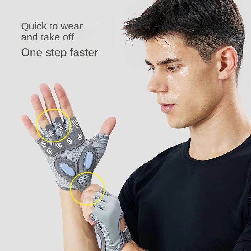 Guantes deportivos antideslizantes para hombre y mujer, guantes de Yoga para entrenamiento de culturismo, levantamiento de pesas, 1 par