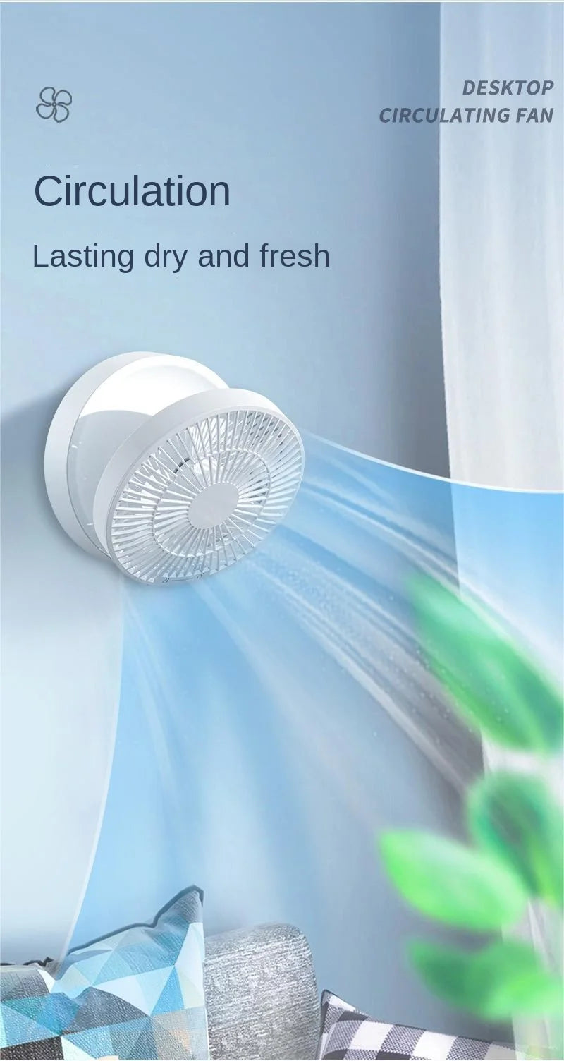 Ventilador portátil con Control remoto para colgar en la pared, ventilador plegable eléctrico recargable por Usb, luz nocturna, Enfriador de aire para el hogar, nuevo, 2023