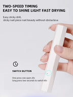 Mini lámpara de uñas portátil de mano para todos los esmaltes de Gel, máquina secadora de uñas USB de secado rápido, lámpara de uñas LED UV, Mini linterna con bolígrafo