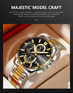 Relojes CURREN para hombre, relojes de lujo de primeras marcas para hombre, cronógrafo Original resistente al agua de acero inoxidable, fase lunar, fecha, esfera giratoria