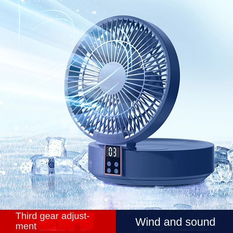 Ventilador portátil con Control remoto para colgar en la pared, ventilador plegable eléctrico recargable por Usb, luz nocturna, Enfriador de aire para el hogar, nuevo, 2023
