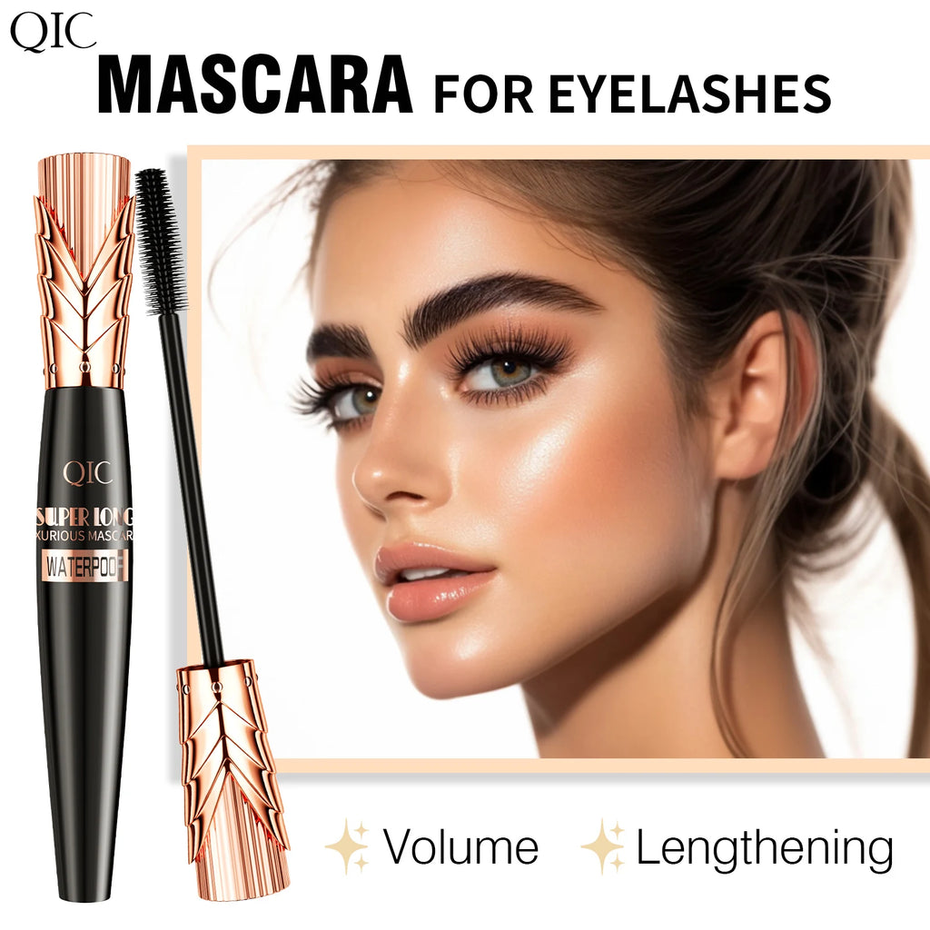 Máscara de pestañas resistente al agua 5D, extensión de pestañas, máscara de fibra de seda gruesa, maquillaje femenino, herramientas cosméticas para ojos para regalos