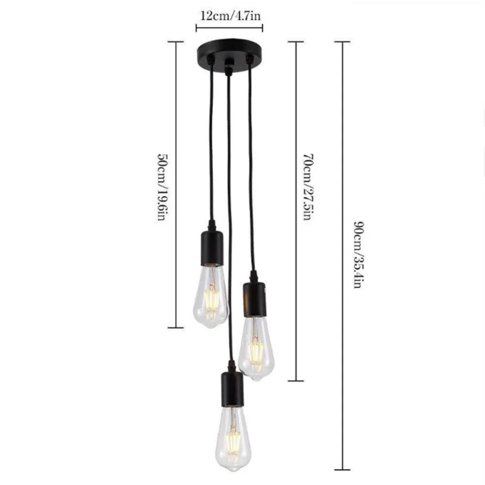 Luces colgantes lineales E27 Simple negro/blanco/plata 90-260v Bar cafetería accesorios de iluminación interior decoración lámpara colgante restaurante