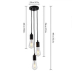 Luces colgantes lineales E27 Simple negro/blanco/plata 90-260v Bar cafetería accesorios de iluminación interior decoración lámpara colgante restaurante