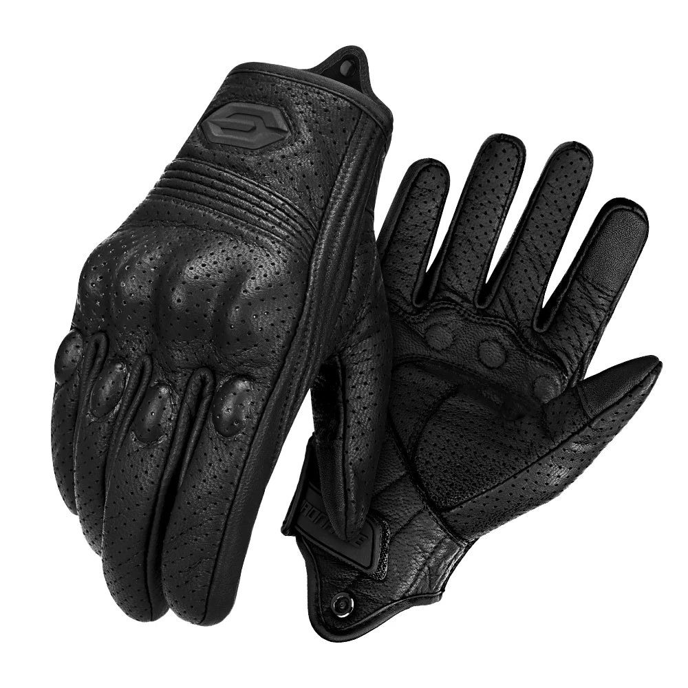Guantes de Moto transpirables para motocicleta, Guantes de cuero para Motocross, Guantes de ciclismo para motorista, Guantes para montar en Moto con pantalla táctil