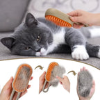 Cepillo de vapor 3 en 1 para mascotas, cepillo para gatos, vaporizador, removedor de pelo de mascotas, herramienta de limpieza para perros, peine de masaje con pulverizador de vapor, cepillo de aseo