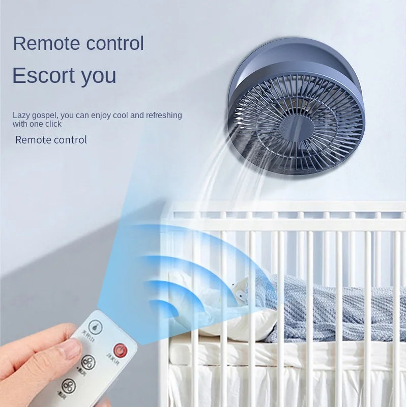 Ventilador portátil con Control remoto para colgar en la pared, ventilador plegable eléctrico recargable por Usb, luz nocturna, Enfriador de aire para el hogar, nuevo, 2023
