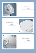 Ventilador portátil con Control remoto para colgar en la pared, ventilador plegable eléctrico recargable por Usb, luz nocturna, Enfriador de aire para el hogar, nuevo, 2023