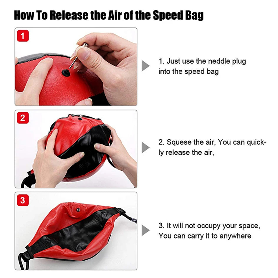 Bola de boxeo de calidad PU, bolsa de boxeo de pera, bolas de velocidad de reacción, entrenamiento de Fitness, bola colgante de velocidad de boxeo