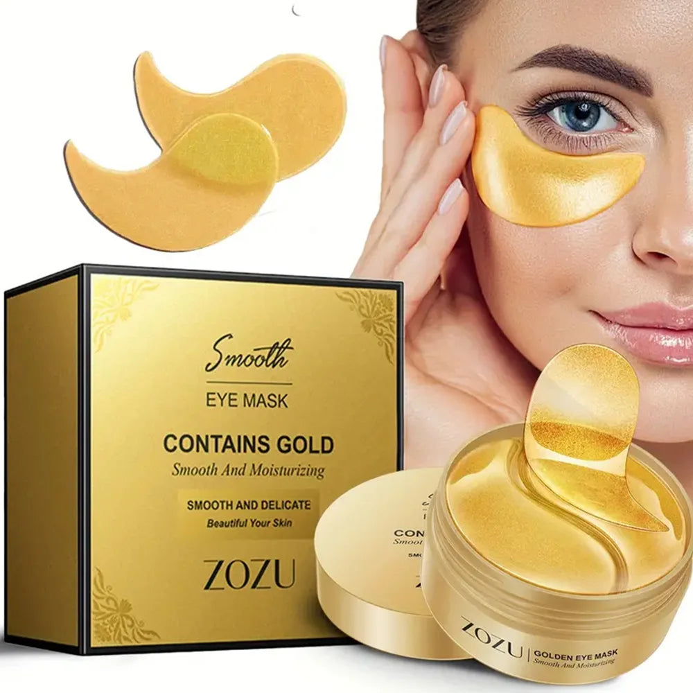 Mascarilla de ojos de colágeno dorado de aguacate, bolsas para ojos antiojeras, parches hidratantes reafirmantes para los ojos, crema reparadora para los ojos, productos para el cuidado de la piel