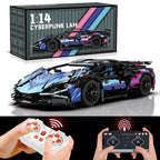 Modelo de coche deportivo de carreras técnico, bloques de construcción técnicos para adultos 1:14, supercoche DIY, rompecabezas de ladrillos, juguetes para niños y adultos, regalo (1314 + grano)