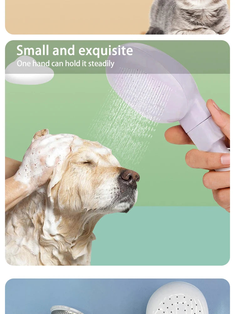 Ducha de baño para mascotas, ducha multifuncional para perros y gatos, pulverizador de jardín fácil de baño, suministros de herramientas de aseo para limpieza de mascotas
