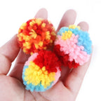 Divertidos juguetes para gatos, Bola de lana colorida, interactivo, alivio del aburrimiento, juguete para gatitos, persecución en interiores, pelotas de peluche, suministros para mascotas