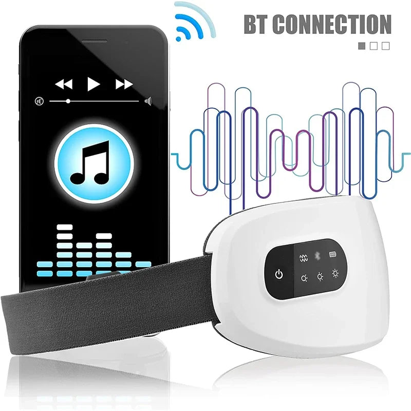 Masajeador de ojos 4D, Airbag inteligente, vibración, instrumento para el cuidado de los ojos, compresa caliente, Bluetooth, gafas de masaje para ojos, fatiga, cuidado antiarrugas