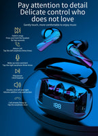Auriculares Bluetooth inalámbricos verdaderos de alta calidad TWS Mate60, tiempo de reproducción de 12 horas, sonido nítido con pantalla LED de batería
