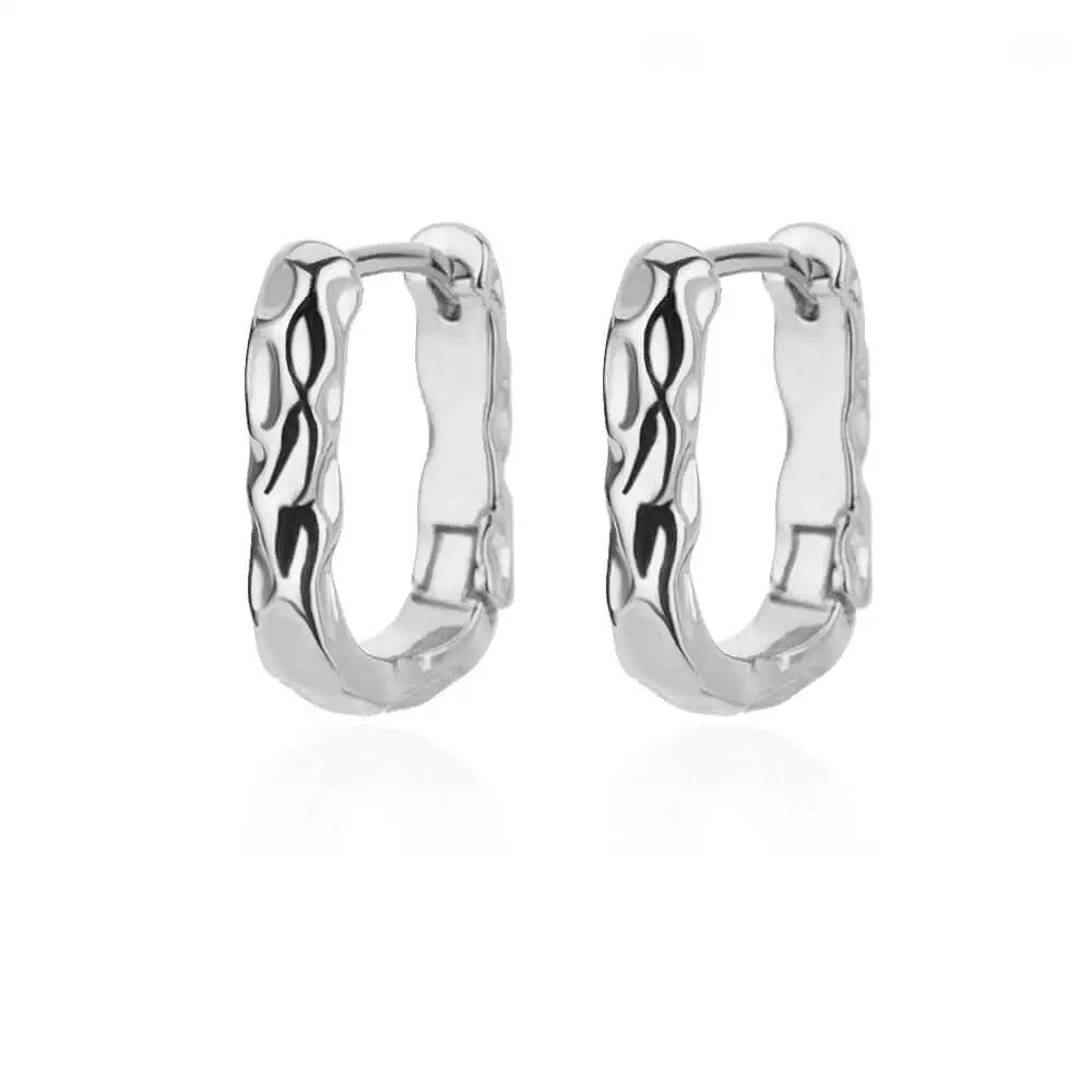 Pendientes redondos elegantes para mujeres y niñas, aretes de aro de acero inoxidable de lujo, joyería estética de compromiso de boda Vintage