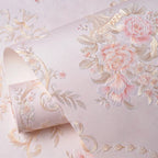 Papel tapiz europeo autoadhesivo flor pastoral pegatinas de pared de lujo autoadhesivo dormitorio sala de estar pared de fondo del hogar wal