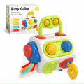 Cubo ocupado para niños pequeños, juguete de actividades sensoriales Montessori, tablero ocupado, en 1 10, cubo Fidget, autismo, aprendizaje, juguetes de viaje, regalos para bebés