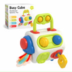 Cubo ocupado para niños pequeños, juguete de actividades sensoriales Montessori, tablero ocupado, en 1 10, cubo Fidget, autismo, aprendizaje, juguetes de viaje, regalos para bebés