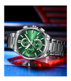 Relojes CURREN para hombre, relojes de lujo de primeras marcas para hombre, cronógrafo Original resistente al agua de acero inoxidable, fase lunar, fecha, esfera giratoria