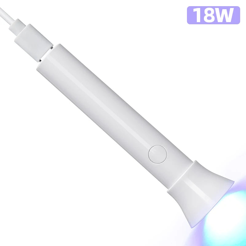 Mini lámpara de uñas portátil de mano para todos los esmaltes de Gel, máquina secadora de uñas USB de secado rápido, lámpara de uñas LED UV, Mini linterna con bolígrafo