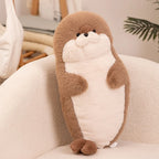 Sello de auriculares de dibujos animados de alta calidad, lontra marina, juguete de peluche, bola, cojín redondo, almohada para niños, regalo de cumpleaños, siesta escolar y sueño
