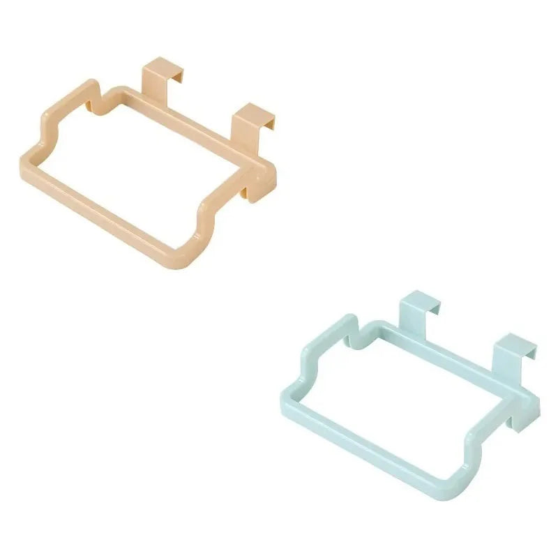 Estante de basura, soporte para bolsa de basura, puerta trasera de armario, bolsa de basura para cocina, organizador de cocina colgante para armario