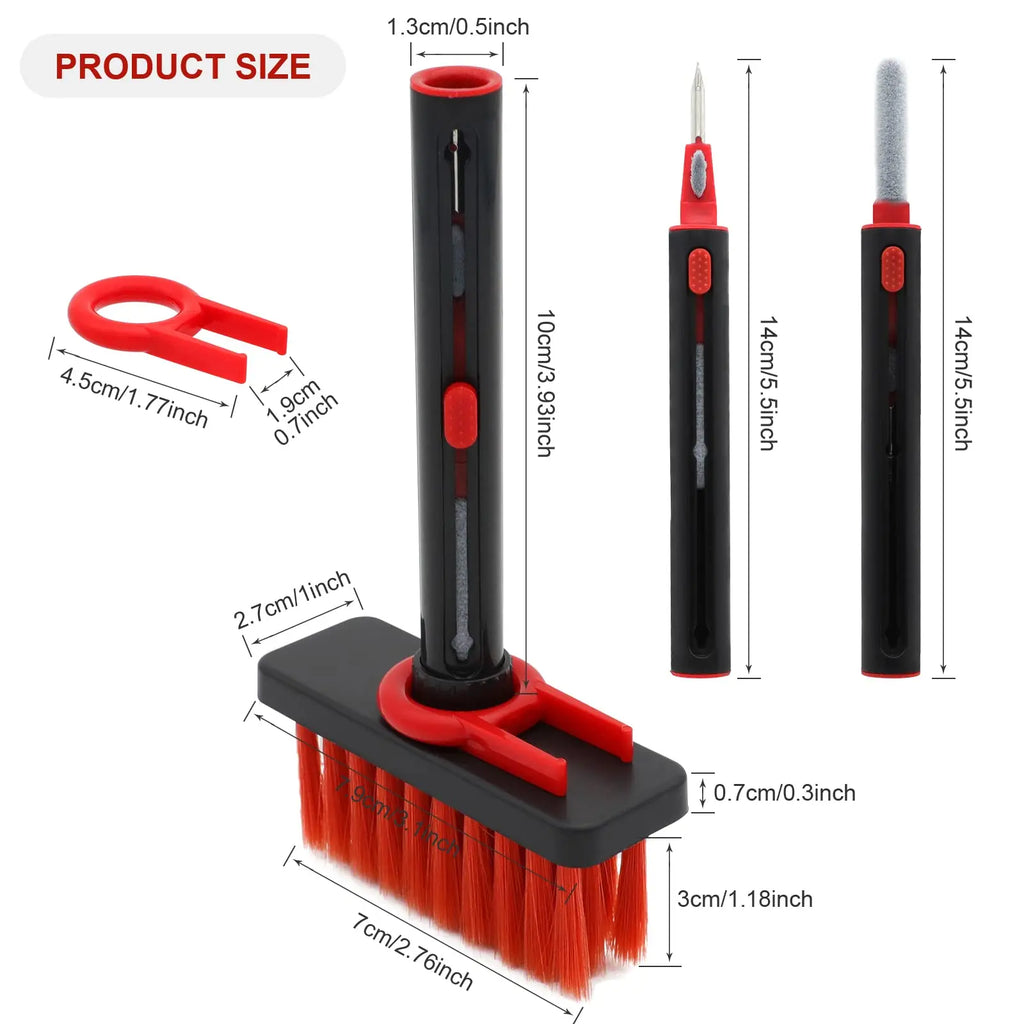 Kit de cepillo de limpieza de teclado 5 en 1, extractor de teclas, limpiador de auriculares para Airpods Pro 1 2 3, caja de auriculares Bluetooth, herramientas de limpieza