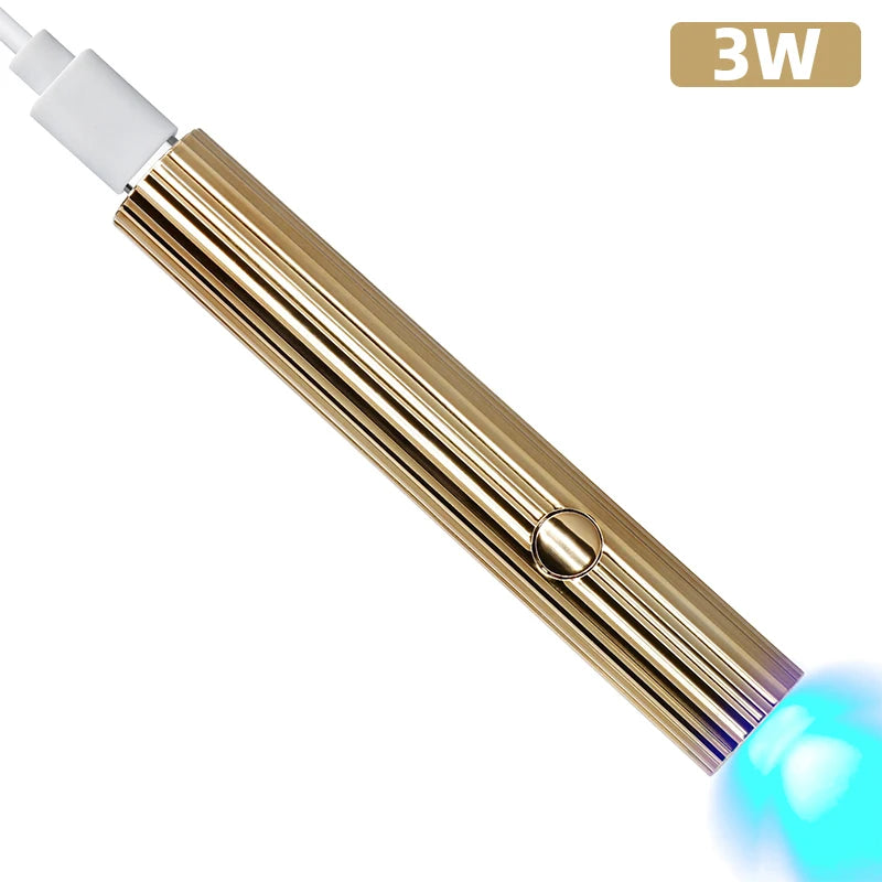 Mini lámpara de uñas portátil de mano para todos los esmaltes de Gel, máquina secadora de uñas USB de secado rápido, lámpara de uñas LED UV, Mini linterna con bolígrafo