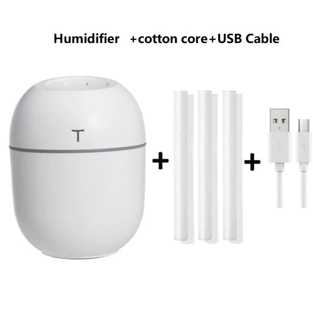 Mini humidificador de aire portátil, difusor ultrasónico de aceites esenciales, fabricante de niebla USB, humidificadores de aromaterapia para el hogar, 220ML, nuevo