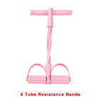 Tensor de banda de resistencia de 4 niveles con asas antideslizantes - Equipo de fitness en casa para entrenamiento muscular abdominal Yoga abdominal