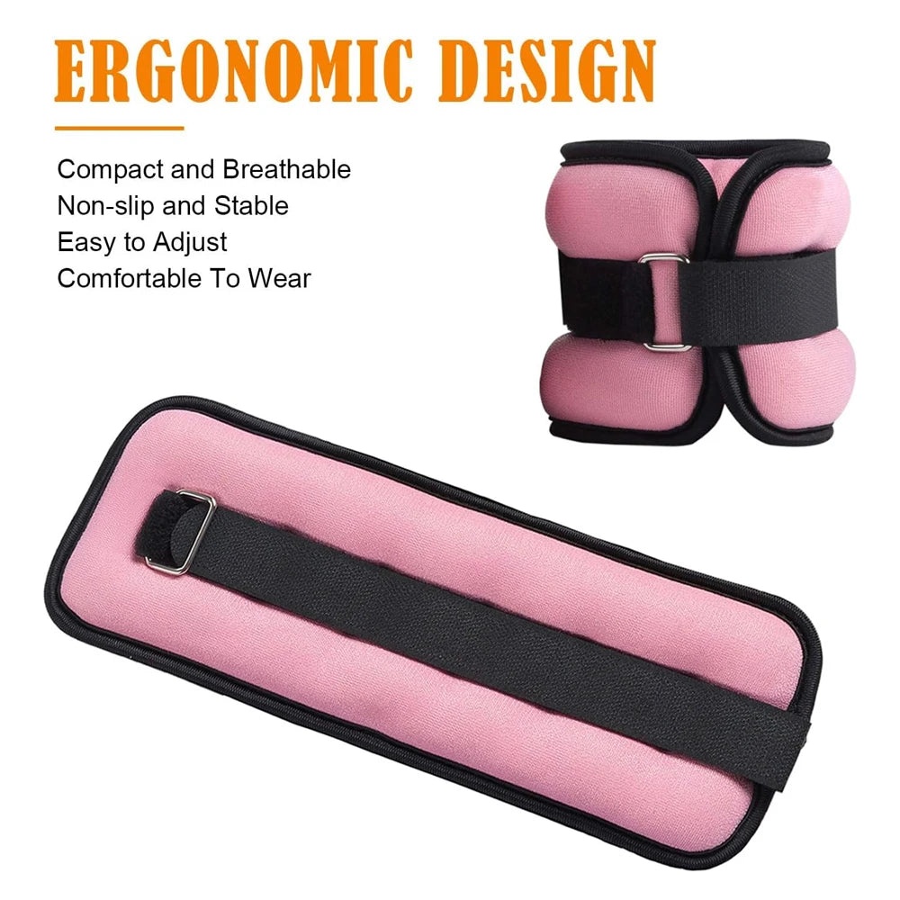 1 par de pesas ajustables para tobillo y muñeca (0,5 kg/1 kg) - correas ligeras de neopreno para correr, entrenamiento de fuerza de yoga para todas las edades