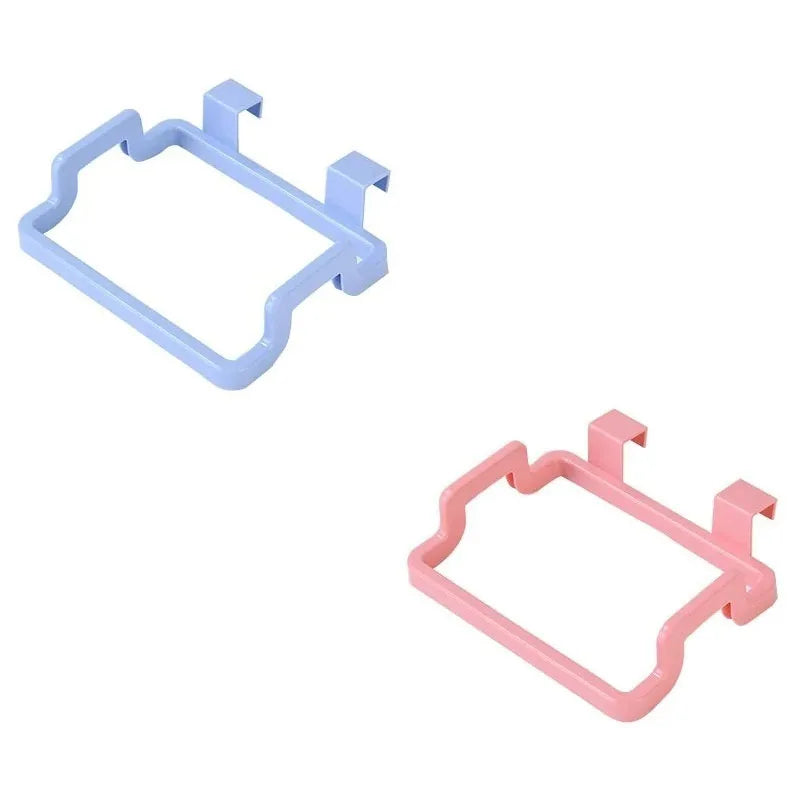 Estante de basura, soporte para bolsa de basura, puerta trasera de armario, bolsa de basura para cocina, organizador de cocina colgante para armario