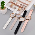 Relojes de marca de lujo para mujer, reloj de cuero a la moda para mujer, relojes de pulsera de cuarzo para mujer, reloj para mujer