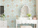 Papel tapiz europeo autoadhesivo flor pastoral pegatinas de pared de lujo autoadhesivo dormitorio sala de estar pared de fondo del hogar wal