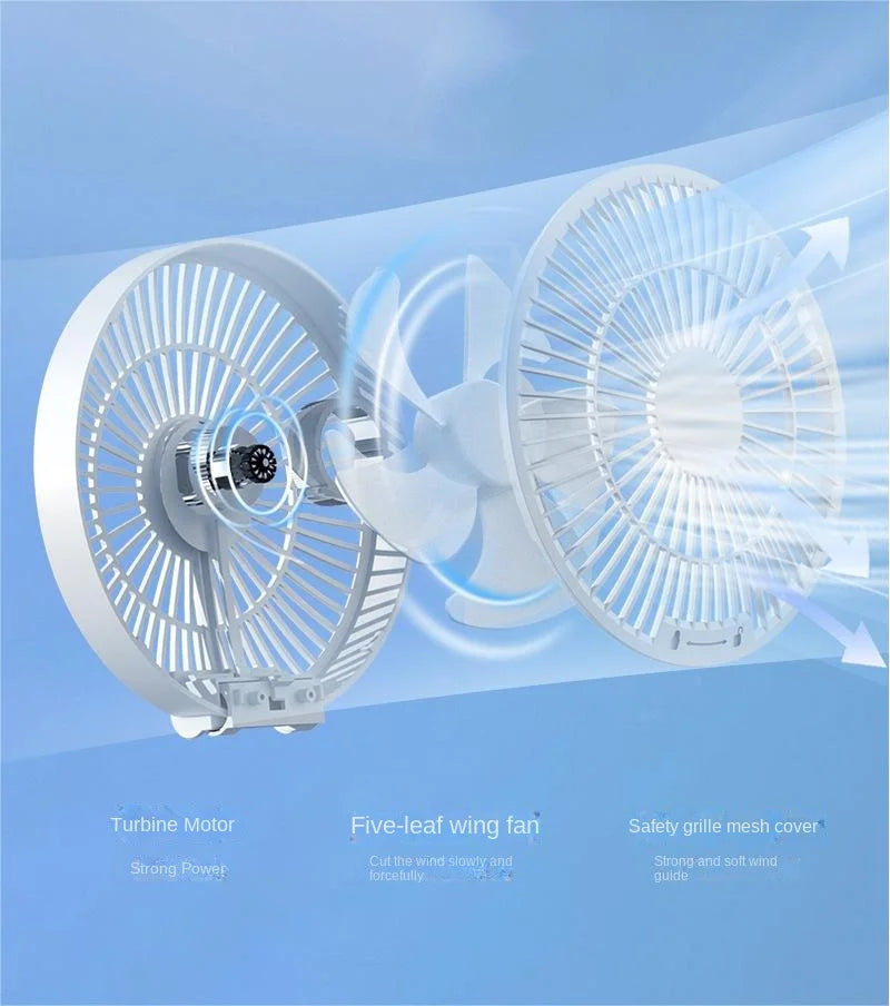 Ventilador portátil con Control remoto para colgar en la pared, ventilador plegable eléctrico recargable por Usb, luz nocturna, Enfriador de aire para el hogar, nuevo, 2023